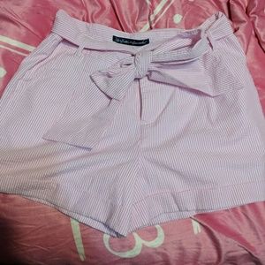 Lauren James pink bow shorts